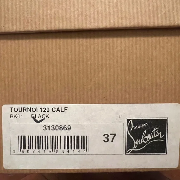 Christian Louboutin Tournoi 120 Calf Boots Black - Picture 3 of 4